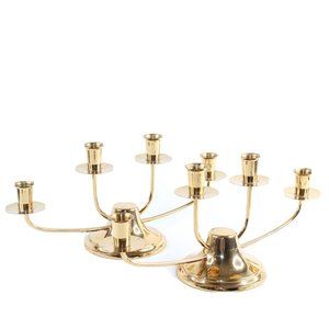 Vintage Mid Century Saxton Inc California  Candlestick Candelabra Holder 2 PC Lo